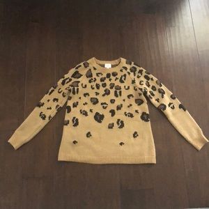 MATERNITY brown cheetah print sweater